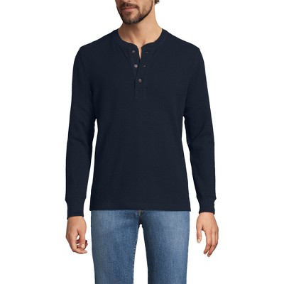 Lands' End Men's Long Sleeve Thermal Waffle Henley