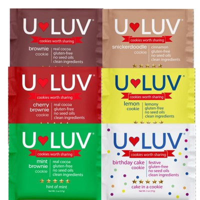 U-LUV Foods Variety Cookies 6 PACK