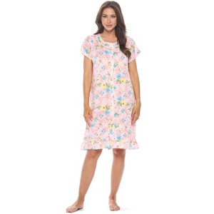 Casual Nights Women's Super Soft Yummy Nightshirt, Short Sleeve Nightgown, Night Dress with Fun Prints & Patterns - 1 of 4