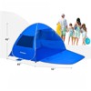 DSVIMOY Beach Tent, Sun Shelter for 3/4 Person, Portable Beach Umbrella Cabana, Blue, 78.7"*51.1"*51.2" - 3 of 4
