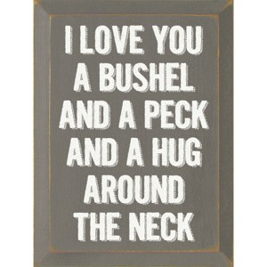 Slickblue I Love You a Bushel and a Peck Wood Sign – Rustic Wall Decor for Nursery or Home – 9"x12", Color Options - 1 of 3