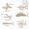 Unique Bargains Girl's Simple Cute Style Metal Hair Clips Gold Tone 1 Set of 5 Pcs - 3 of 4