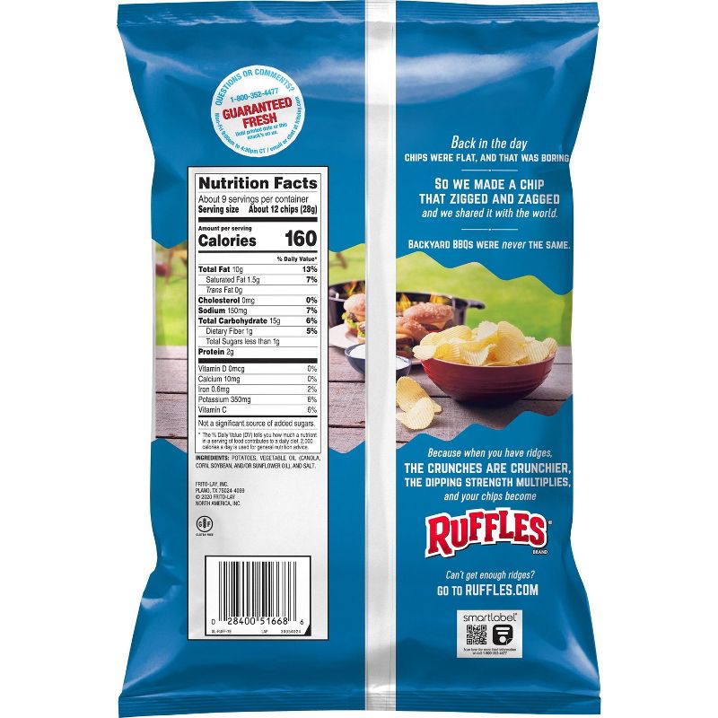 Ruffles Original Flavor Ridged Potato Chips - 8.5oz, 2 of 4