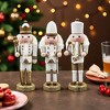 JUJABU 3-Pack Christmas Nutcracker Statues with Multi-Style Decor for Home & Countertops - 2 of 4