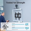 UL Listed TV Mount for 37-82" TVs, Universal Tilt Wall Mount, Fits 16"-24" Wood Studs, Supports Up to 132 lbs, Max VESA 600x400mm - 2 of 4