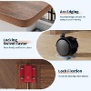 Acekool 52.7" Folding Dining Table, Expandable Drop Leaf, Storage Drawer, Shelves, Wheels, Multi-Functional for Small Spaces - 3 of 4