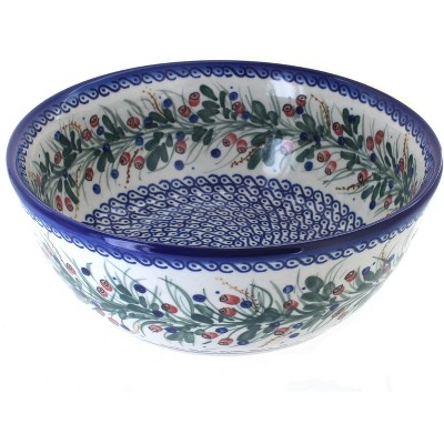 Blue Rose Polish Pottery Berry Large Bowl