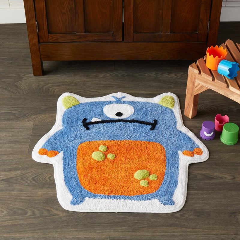 SKL Home Saturday Knight Ltd Monsters Design Creature Shaped Bright Colores With High/Low Tufting Rug - 27x27", Multi, 1 of 7