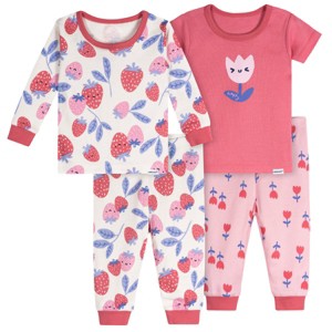 Onesies Brand Baby and Toddler Girls' 4-Piece Pajamas Sets - 1 of 4