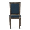 Vynxaria Traditional Weathered Dining Chairs,Set of 2,Navy Blue - 4 of 4