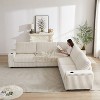 VYNXARIA 110-Inch Corduroy Corner Sofa,L Shaped Corner Couch with two storage spaces,Deep Seat Comfy Upholstered Couches for Living Room - 3 of 4
