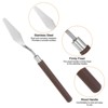 Unique Bargains Stainless Steel Wood Handle Flexible Polished Painting Mixing Scraper 4 Pcs - 4 of 4