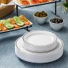 LunaLulinlk Fancy Plastic Plates Disposable Dinner Plates & Salad Plates Set, 60-Pack - 4 of 4