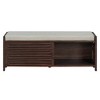 Kumasinova Retro Shutter Shoe Storage Bench,43.3" Entryway Bench with Cushion,Shoe Rack Bench for Living Room,Bedroom and Hallway Organization - 2 of 4