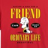 Women's - Peanuts - Dog Friend Make Ordinary Life Beautiful Cropped Graphic T-Shirt - 2 of 4