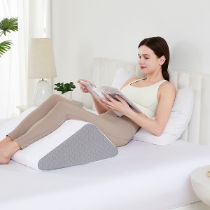 Knee Elevated Support Wedge Pillow with High Density Foam by Sweet Home Collection® - 1 of 4