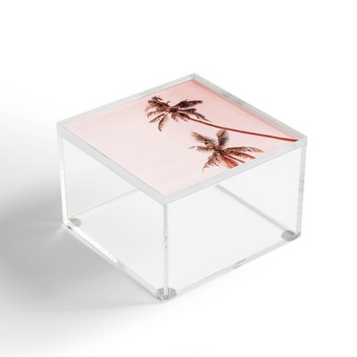 Gale Switzer Sunset Palm Trees Acrylic Box - Deny Designs