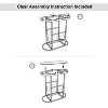 Glass Oval Small Side Tables with Magazines Organizer Storage Space for Living Room and Small Space  - The Pop Home - 4 of 4