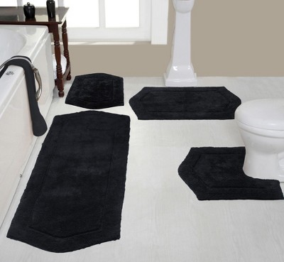 Waterford Collection Cotton Tufted Set of 4 Bath Rug Set - Home Weavers