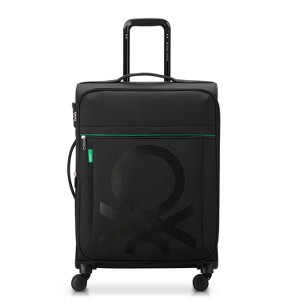 United Colors of Benetton x DELSEY PARIS Medium Checked Color Block 23" Softside Spinner Suitcase - 1 of 4