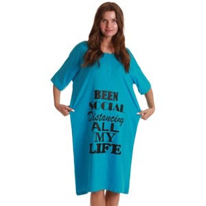 Just Love Short Sleeve Nightgown Sleep Dress for Women Sleepwear - 1 of 3
