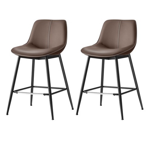 Vasagle Bar Stools Set Of 2, Counter Height Bar Stools With Back ...