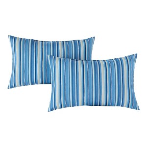 Kensington Garden 2pc 19"x12" Rectangular Outdoor Lumbar Pillows - 1 of 4