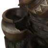 NAYSAYE Fountain Three Tier Stacked Jar Design with Cascading Water for Garden Patio Outdoor, Brown and Gray, 8"*19.75"*11.29" - 4 of 4