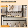 Metal Freestanding Clothing Organizer, Clothing Rack Heavy Duty Clothes Rack with 8 Shelves & 4 Hang Rods, Adjustable Closet Rack - 4 of 4