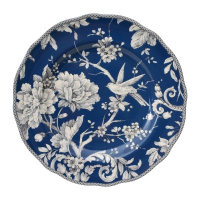 Adelaide Toile Porcelain 16-Piece Dinnerware Set in Dark Blue