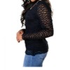 Women's Floral Mesh Long Sleeve Top - Jodifl - 2 of 4