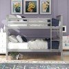 Streamdale Full over Full Bunk Bed with Ladder for Bedroom, Guest Room Furniture-Gray - 2 of 4