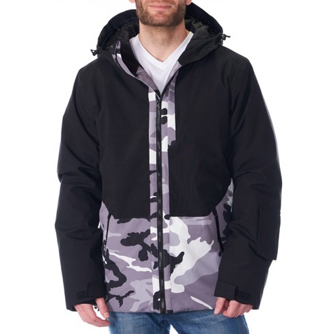 White camo outlet winter coat