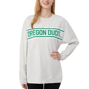 NCAA Oregon Ducks Women's Crew Neck Varsity Fashion Top - 1 of 3