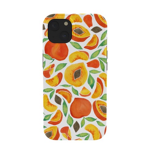 Cat Coquillette Peaches Green Leaves Snap iPhone Case - Society6 - image 1 of 1