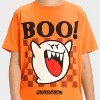 Boys' Super Mario Boo Halloween Short Sleeve Graphic T-Shirt - Orange - 2 of 4