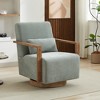 Swivel Accent Chair, Upholstered Armchair with Pillow, Upholstered Comfy Sofa Reading Chair, Single Chair for Living Room Bedroom Balcony - 2 of 4