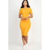 Slickblue Ribbed Bodycon Midi Dress, Comfortable Fit, Stretchy Polyester-Spandex, Color and Size Options - 3 of 4