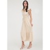 August Sky Women's V-Neck Short Sleeve Midi Dress - 3 of 4