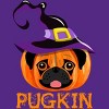 Women's Design By Humans Pugkin Pumpin Halloween By trantanphat95 Racerback Tank Top - 2 of 3