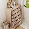 Rattan 5 Drawers Dresser, 46" Tall Boho Dresser with Golden Metal Handles, Chest of Drawers, for Closet, Living Room, Hallway Bedroom - 4 of 4