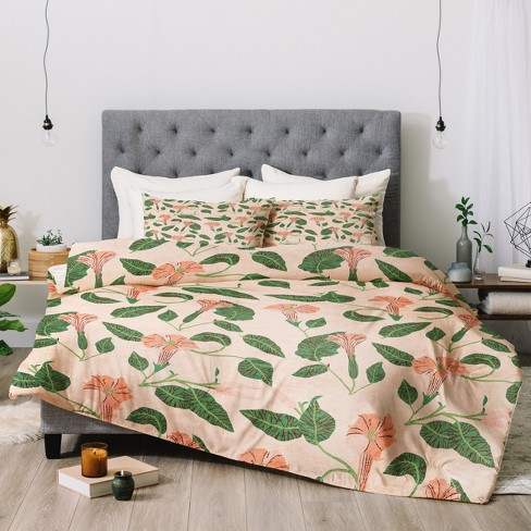 Pink Floral Holli Zollinger Desert Moonflower Comforter Set Twin