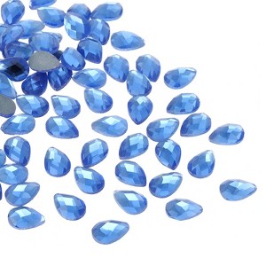 Unique Bargains Glass Horse Eye DIY Jewelry Craft Teardrop Gems 50 Pcs - 1 of 4
