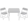 Kids 3-Piece Folding Table and Chairs Set for Daycare and Classrooms - 2 of 4