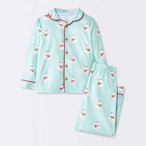 Toddler Girls' 2pc Long Sleeve Brushed Jersey Coat Pajama Set - Cloud Island™ - 1 of 4