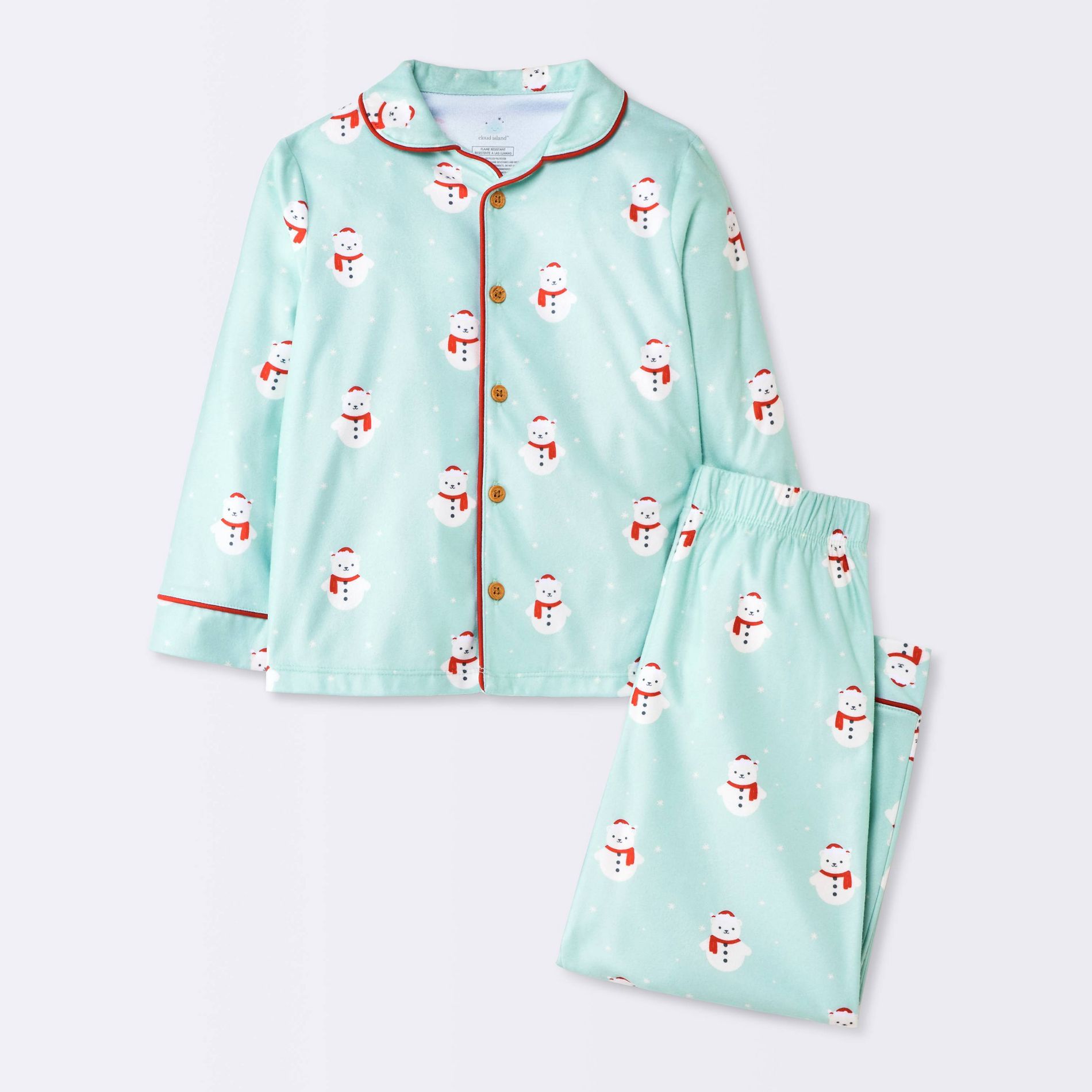 Toddler Girls' 2pc Long Sleeve Brushed Jersey Coat Pajama Set - Cloud Island™