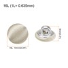 Unique Bargains Blouses Sweater Round Aluminum Cotton Fabric Cloth Covered Buttons 10 Pcs - 2 of 4