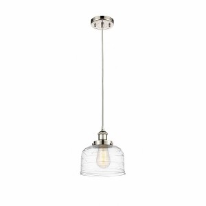Bell - 1 Light Cord Hung Mini Pendant In Industrial Style-10 Inches Tall and 8 Inches Wide - 1 of 1