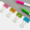 Wrapables Smiling Face Binder Clips for Office, Paper Clamps, Paper Clips, (Set of 48) Medium - image 4 of 4