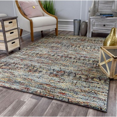 Windswept Multicolor Synthetic 5' x 7' Area Rug